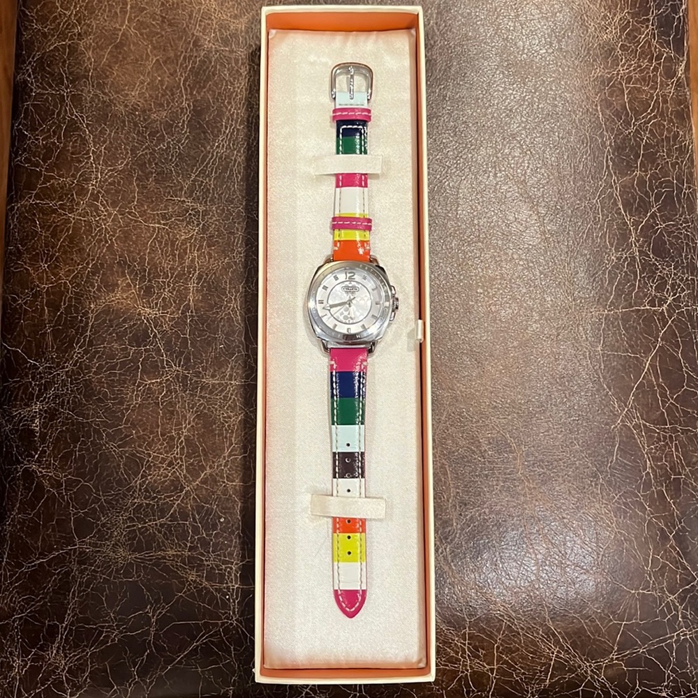 Coach Watch, Brand New with box! With new battery 2 yr warranty.
